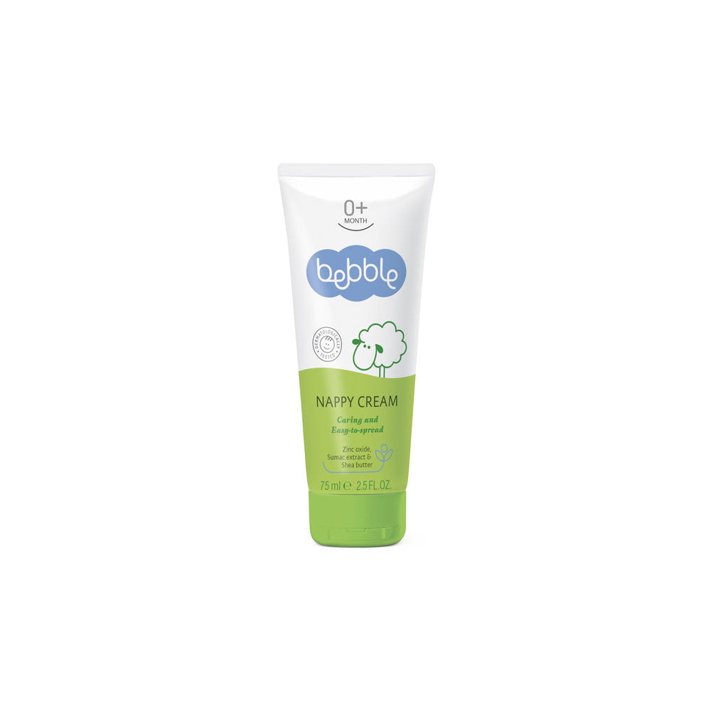 Bebble Nappy Cream 75 ml – Gentle diaper rash protection with zinc oxide and shea butter for sensitive baby skin
