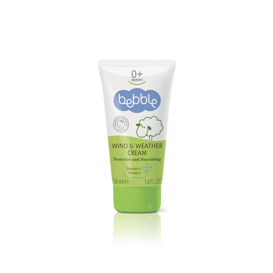 Bebble Wind & Weather Cream 50ml – Protective baby face cream with beeswax and Vitamin E for cold and windy conditions