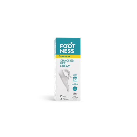 Footness Cracked Heel Cream 50 ml tube – heel repair cream with 25% urea, calendula, chamomile, and lanolin.