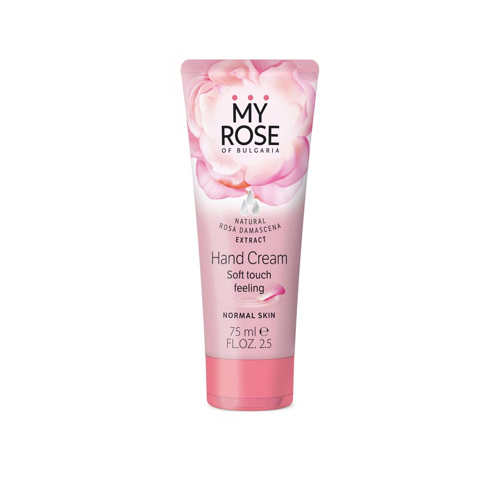My Rose Hand Cream tube 75 ml – Bulgarian rose extract, glycerin, nourishing for normal skin