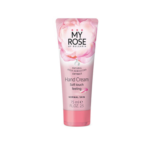 My Rose Hand Cream tube 75 ml – Bulgarian rose extract, glycerin, nourishing for normal skin