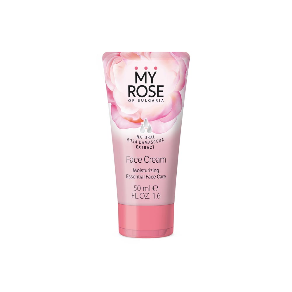 My Rose Moisturizing Face Cream with natural rose extract, coconut, and sunflower oil for hydrated, soft, radiant skin – ideal for normal skin types.