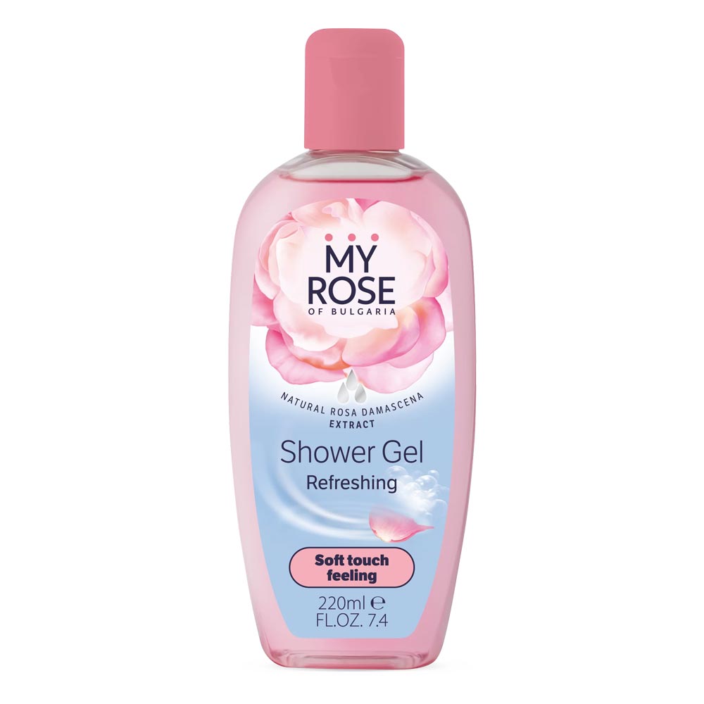 My Rose Shower Gel 220 ml bottle with Rosa Damascena extract for hydrating and softening skin