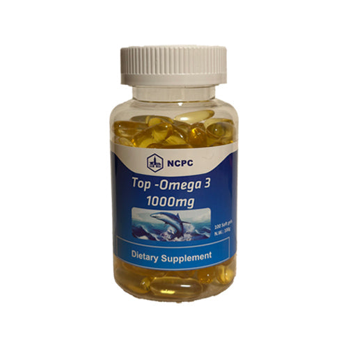 Top-Omega 3 Fish Oil Softgels – 100 Capsules of EPA & DHA for Heart and Brain