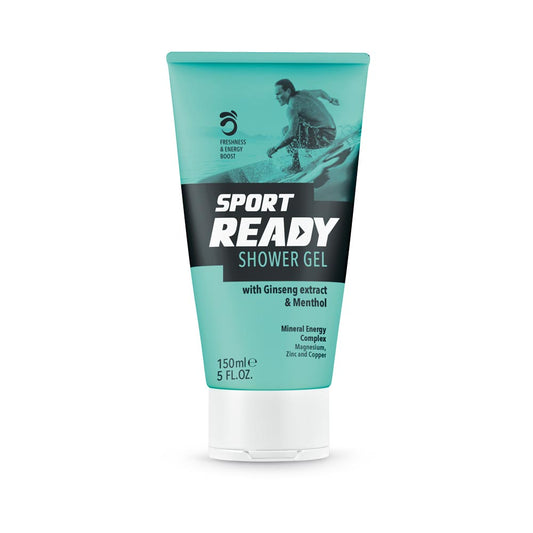 Sport Ready Shower Gel 150 ml – Energizing body and hair cleanser with ginseng, menthol, and creatine, designed to refresh and hydrate post-training.